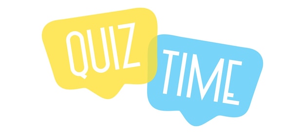 Quiz logo with speech bubble symbols concept of questionnaire show sing quiz button question competition exam interview modern emblem