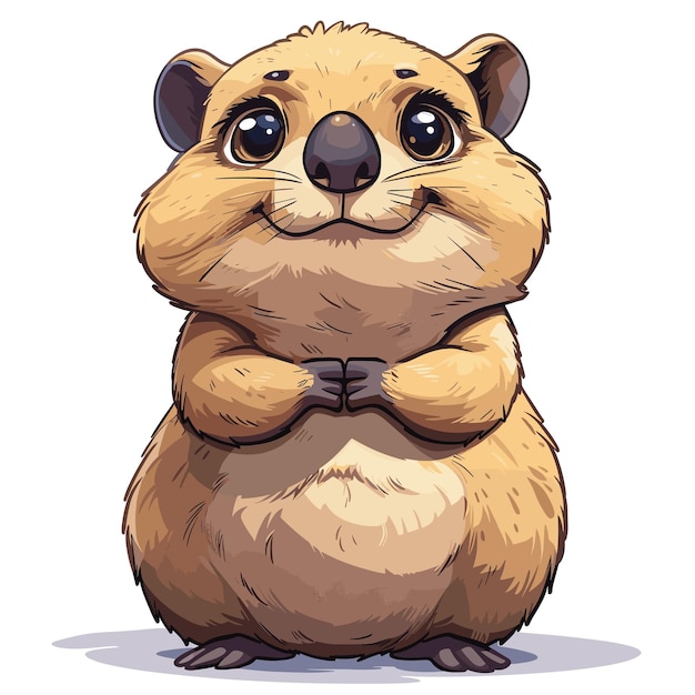 Quokka Cartoon Icon Isolated Transparent Background Images