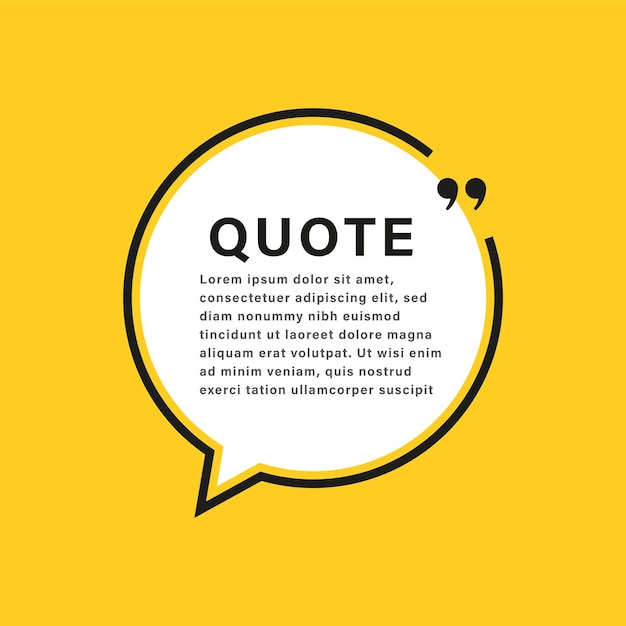 Quote box frame or communication quotes text bubble frames or speech bubbles templates