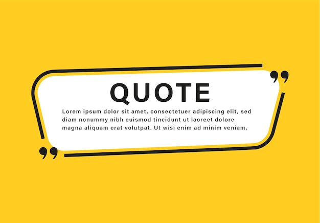 Quote box frame or communication quotes text bubble frames