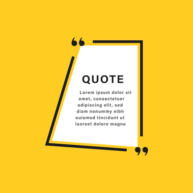 Quote box frame or communication quotes text bubble frames