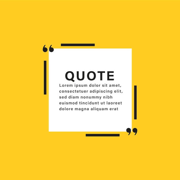 Quote box frame or communication quotes text speech bubbles templates frames