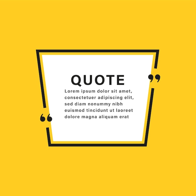 Quote box frame or communication quotes text speech bubbles templates frames