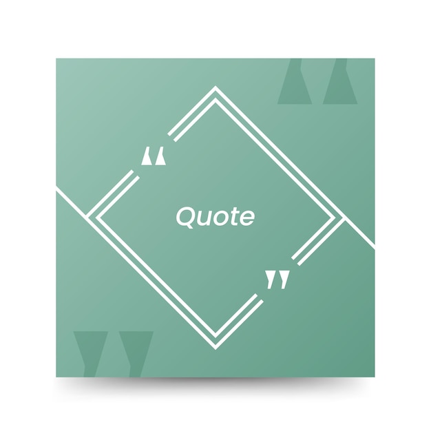 Quote frames blank templates on white background