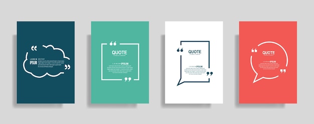 Quotes frame blank templates set commas note message citation empty speech bubbles and comment