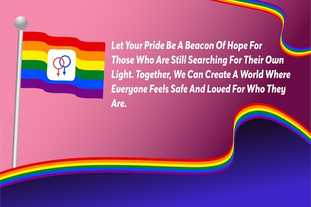 Vector quotes gay pride flags lgbt rainbow logo vector suistable pride day and month symbolism background