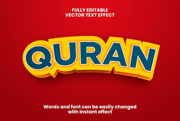 Quran editable text effect style