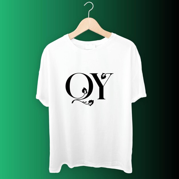 Vector qy white tshirt design example