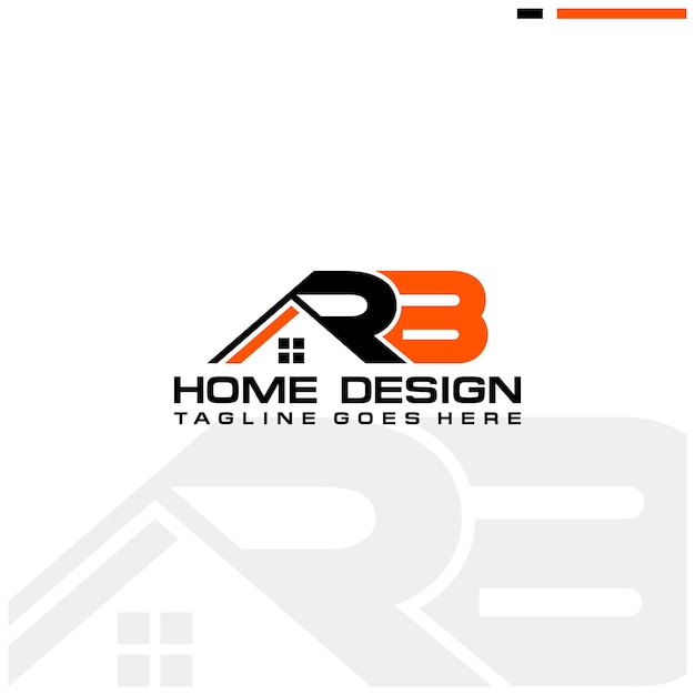 R B initial home or real estate logo vector design