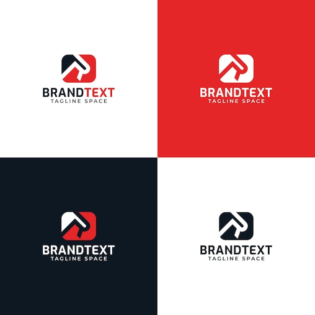 R letter creative logo design template