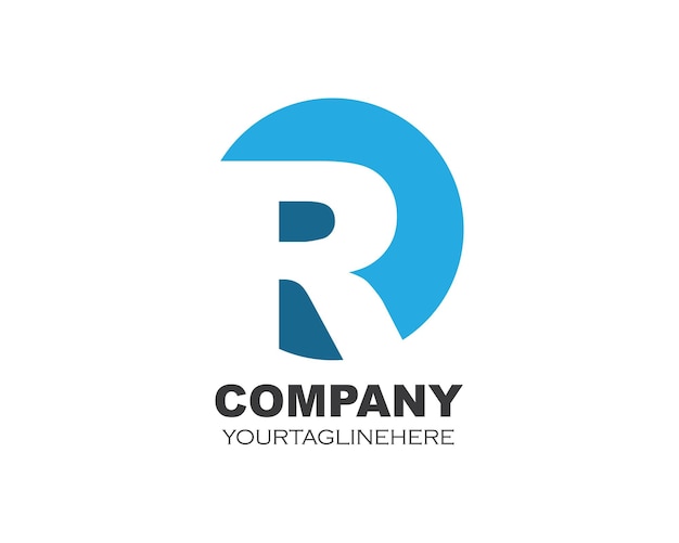 R letter logo business vector