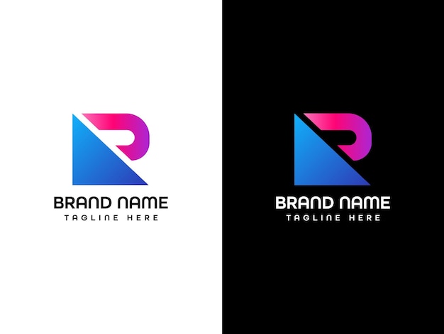 Vector r letter logo design monogram