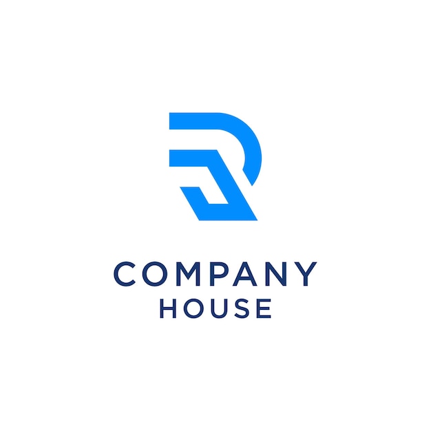 R letter logo template with Home arrow design element Vector illustration Real Estate Company