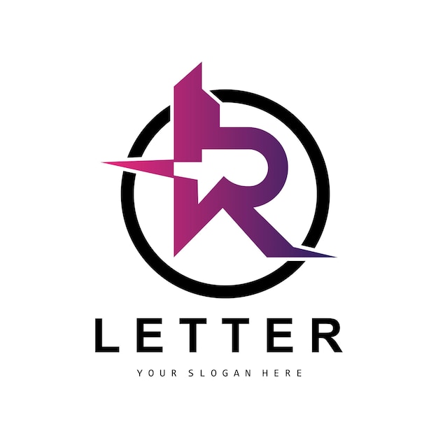 R Letter Logo Vector Alphabet Symbol Design For Brand Logos With Initial Letter