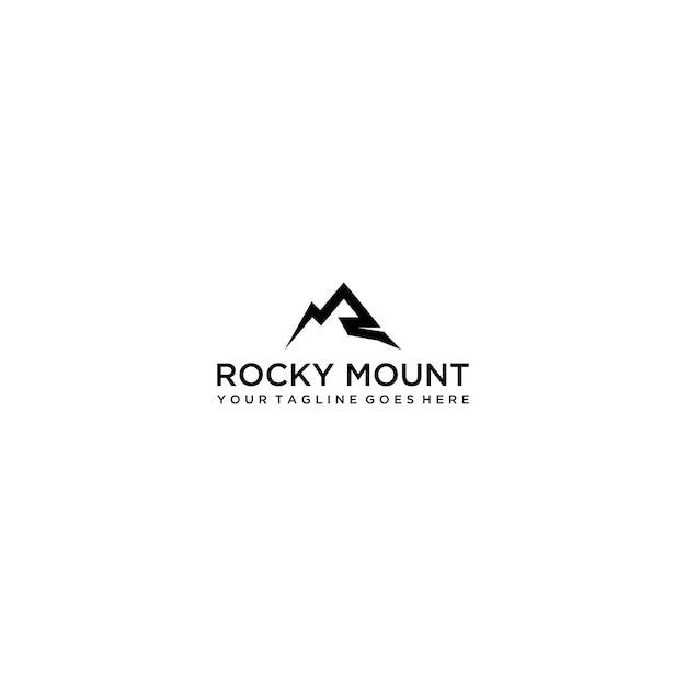 R letter mountain logo design