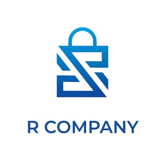 R lettermark shopping bag logo