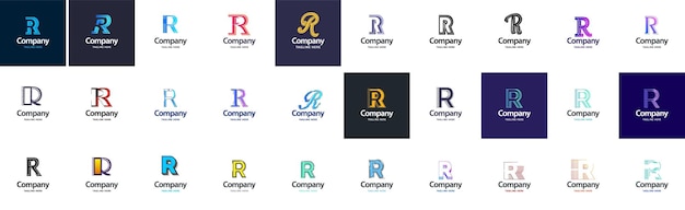 R Logo Collection 30 Business logo collection for financial company or Design agency Vector Brand Illustration