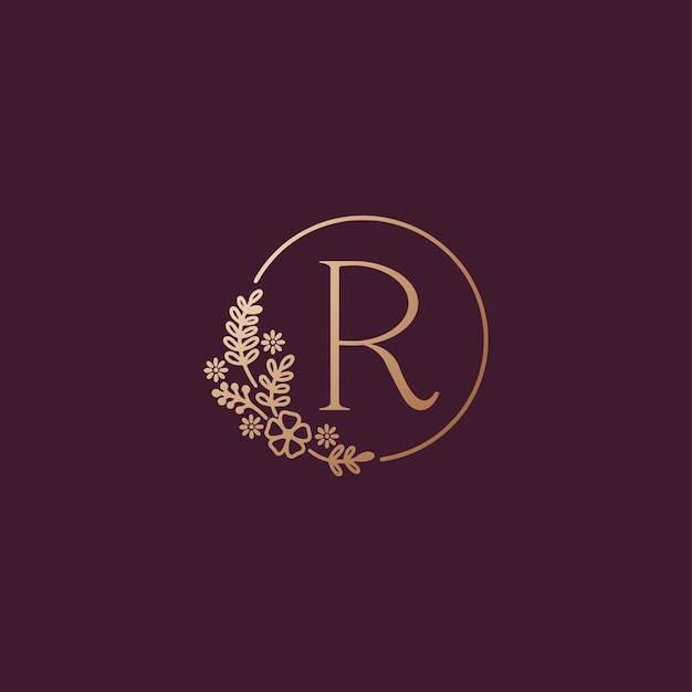 R logo design vector image