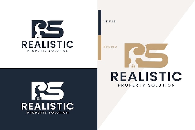 R S Property solution logo Premium vector