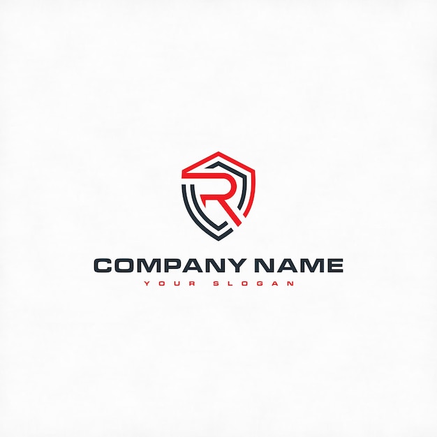 R Shield Logo Design