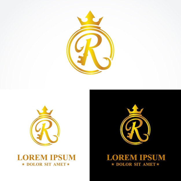 R simple letters elegant logo 