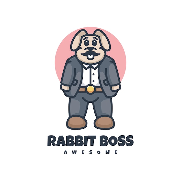 Vector rabbit boss logo