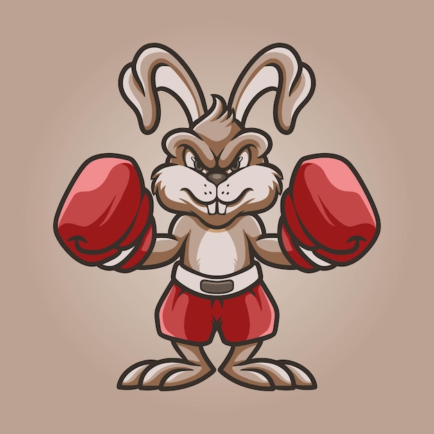 Vector rabbit boxer mascot great illustration for your branding business