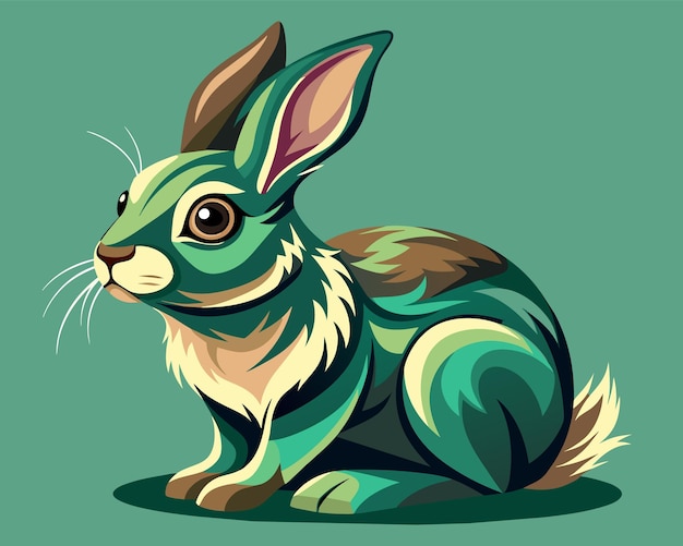 rabbit bunny coney cony hare lagomorph lapin animal pet vector illustration cartoon