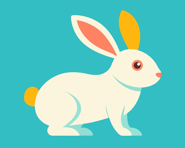 rabbit bunny coney cony hare lagomorph lapin animal pet vector illustration cartoon