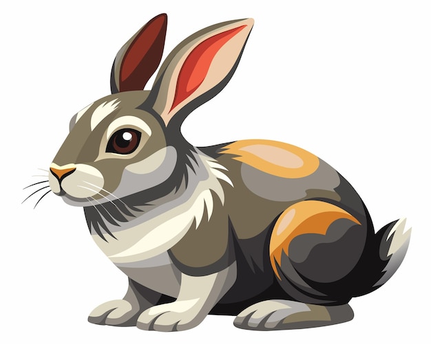 rabbit bunny coney cony hare lagomorph lapin animal pet vector illustration cartoon