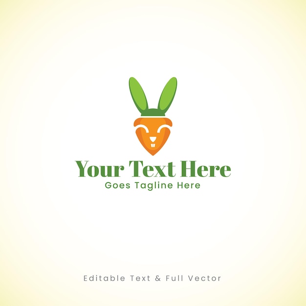 Rabbit and Carrot logo Vector