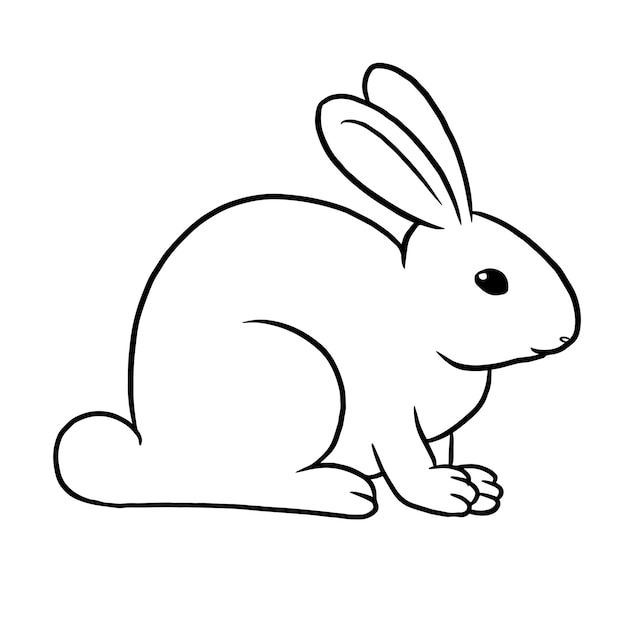 rabbit cartoon animal cute kawaii doodle coloring page drawing