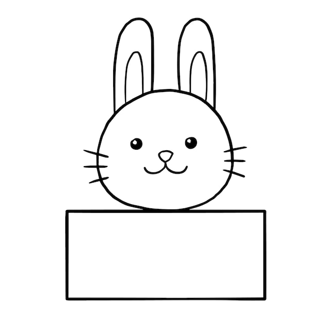 rabbit cartoon animal cute kawaii doodle coloring page drawing