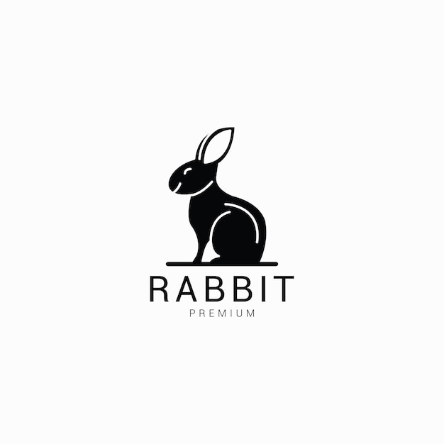 Rabbit head logo icon design template Premium Vector