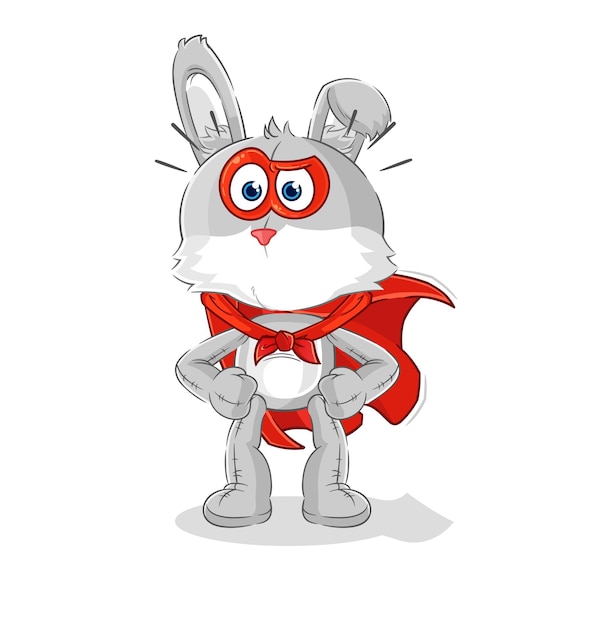 Vector rabbit heroes vector cartoon character