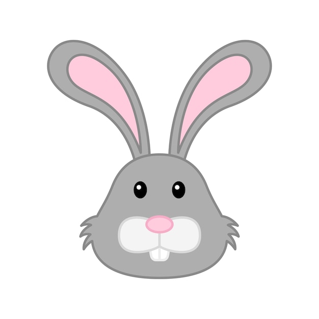 Rabbit isolated on white background Vector illustration