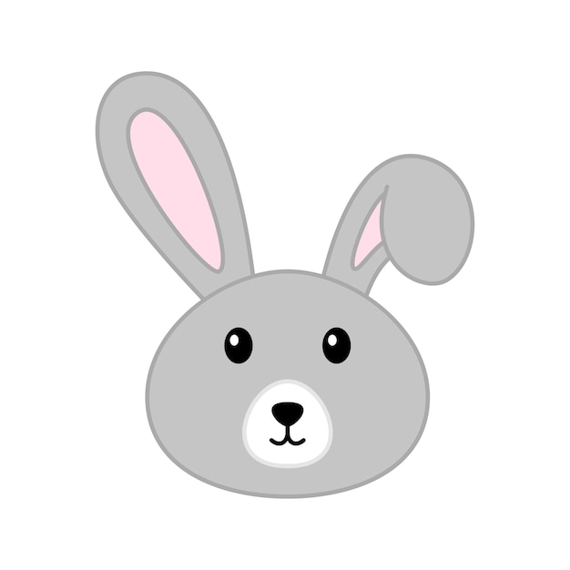 Rabbit isolated on white background Vector illustration