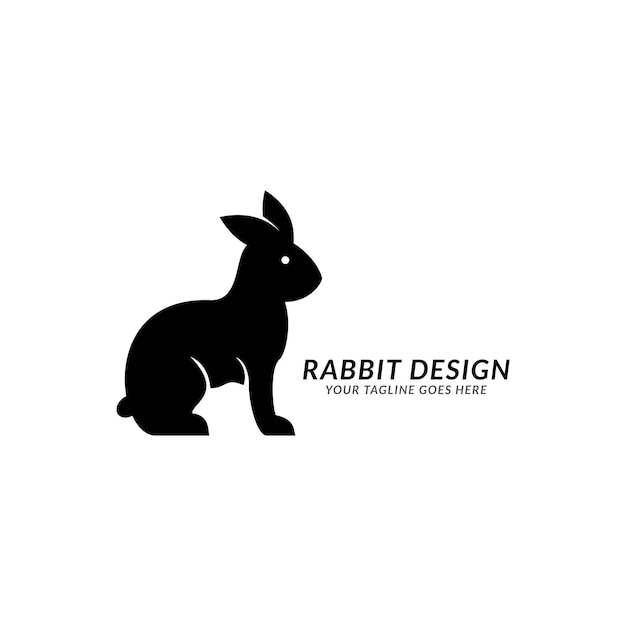 rabbit logo concept design vector template, animal simple logo template.