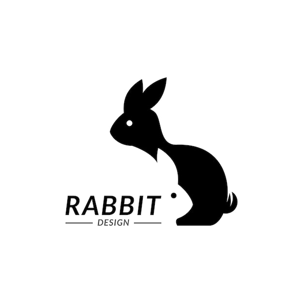 rabbit logo concept design vector template, animal simple logo template.