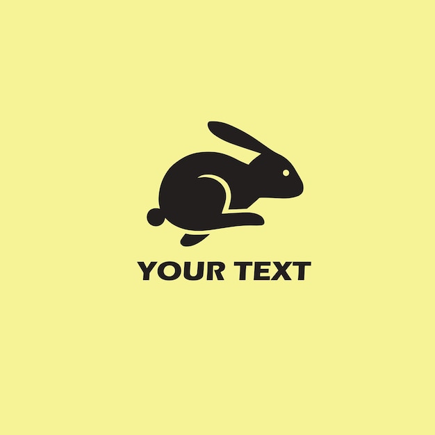 Rabbit Logo Design Template Icon Retro Vector Illustration