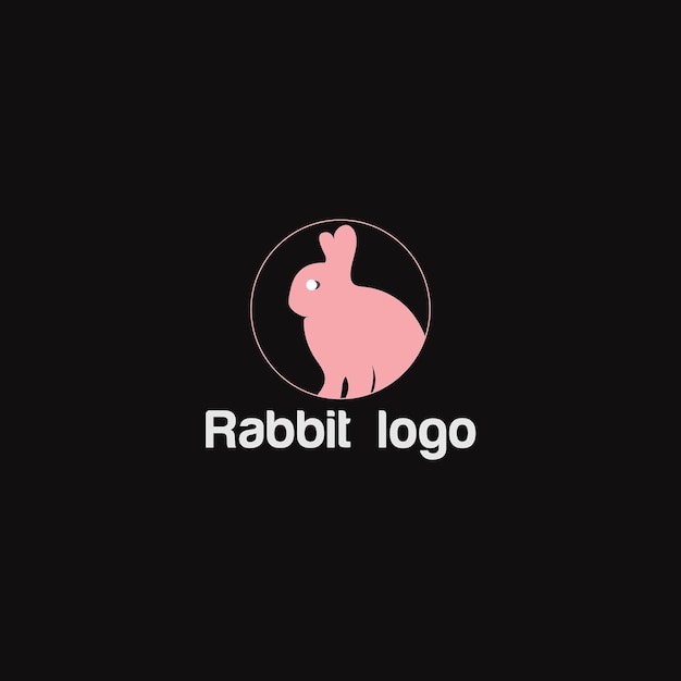 rabbit logo design template