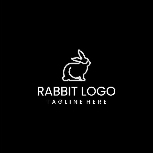 Rabbit logo icon design vector