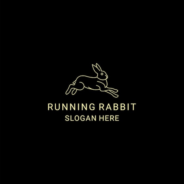 Rabbit logo icon design vector