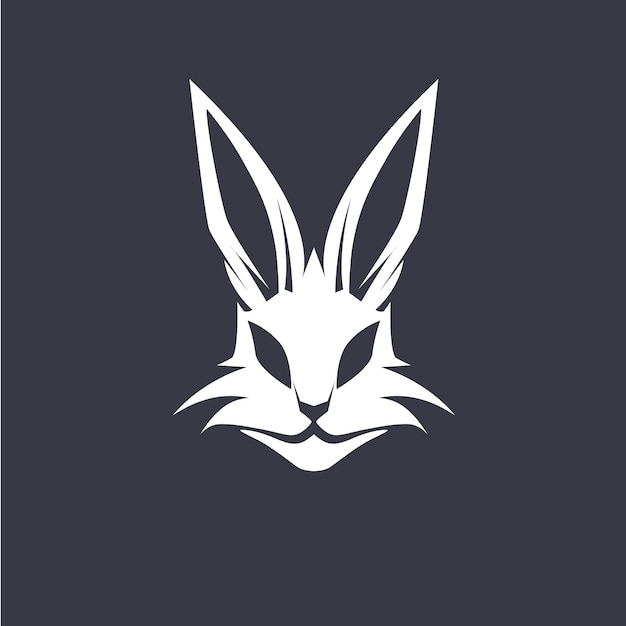 Rabbit logo vector flat