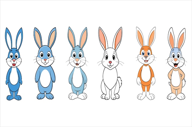 Rabbit looking at the camera with curiosity isolated on white isolated on white rabbit vector r