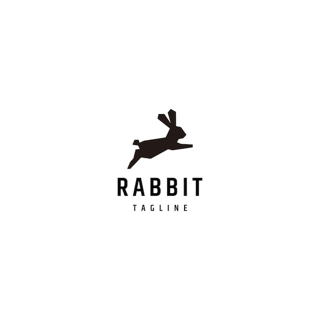 Rabbit modern logo design template