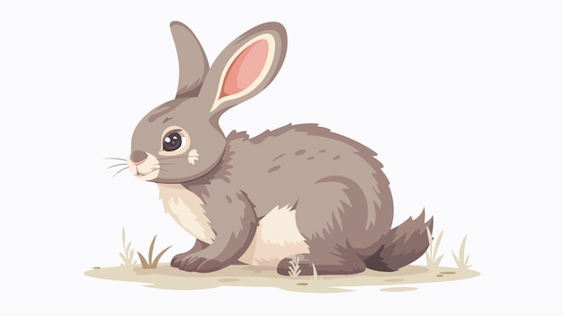 a rabbit sits in the grass