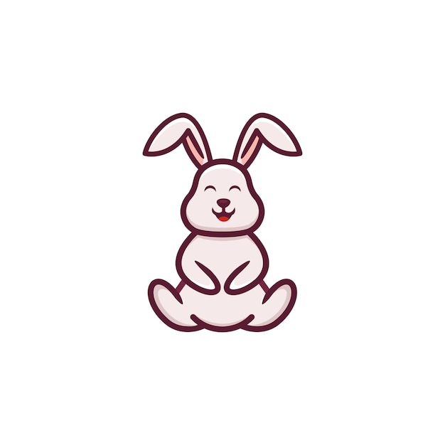 A rabbit sitting in a lotus position