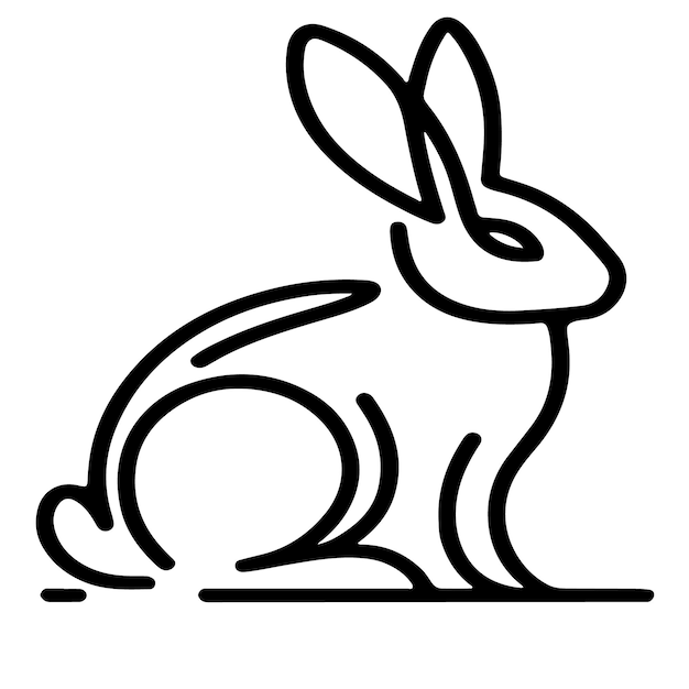 Rabbit vector art design