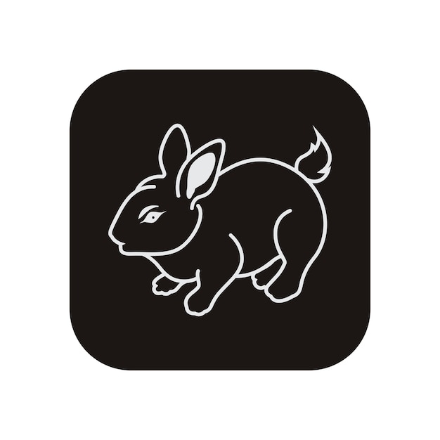 Rabbit vector icon illustration design